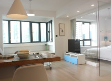 Top of City Single Apartment Living Room