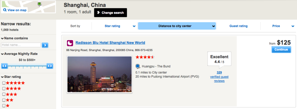 Hotels.com is an excellent choice for finding a hotel in Shanghai.